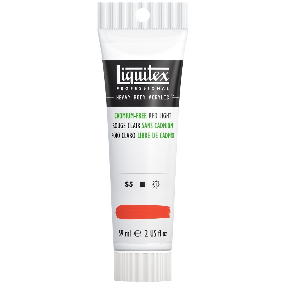 Farba akrylowa Heavy Body - Liquitex - Cadmium Free Red Light, 59 ml