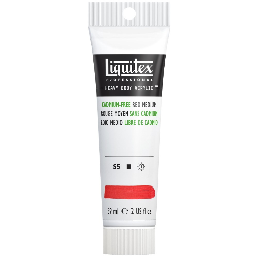 Acrylic Heavy Body paint - Liquitex - Cadmium Free Red Medium, 59 ml