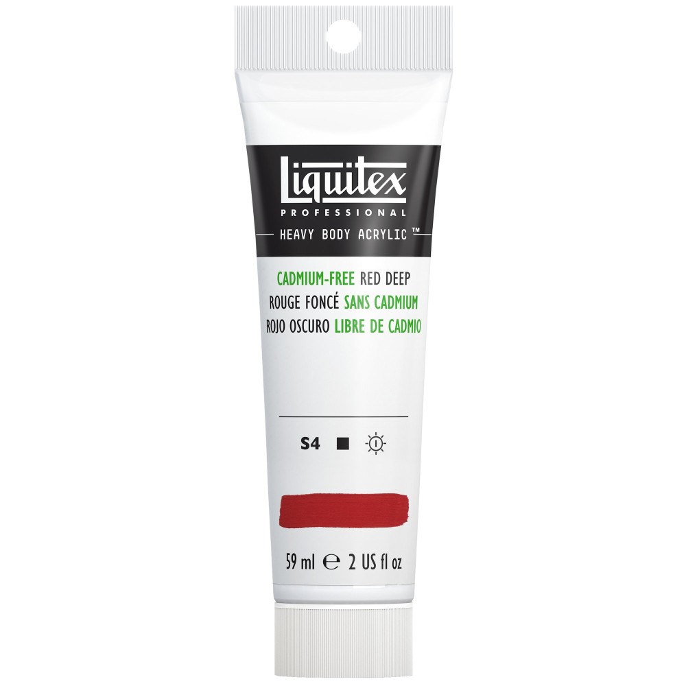 Farba akrylowa Heavy Body - Liquitex - Cadmium Free Red Deep, 59 ml