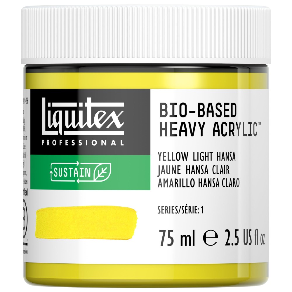 Bio-Based acrylic paint - Liquitex - Yellow Light Hansa, 75 ml