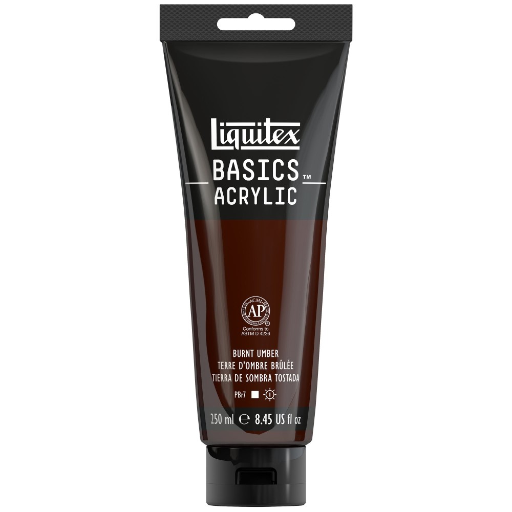 Farba akrylowa Basics Acrylic - Liquitex - Burnt Umber, 250 ml