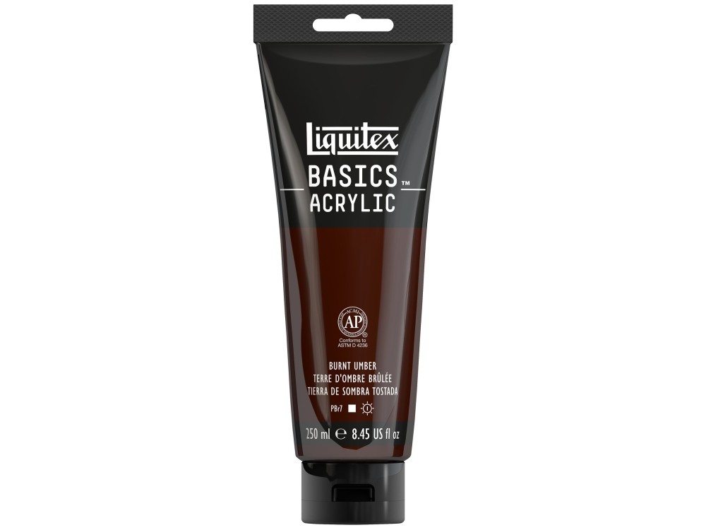 Basics Acrylic paint - Liquitex - Burnt Umber, 250 ml