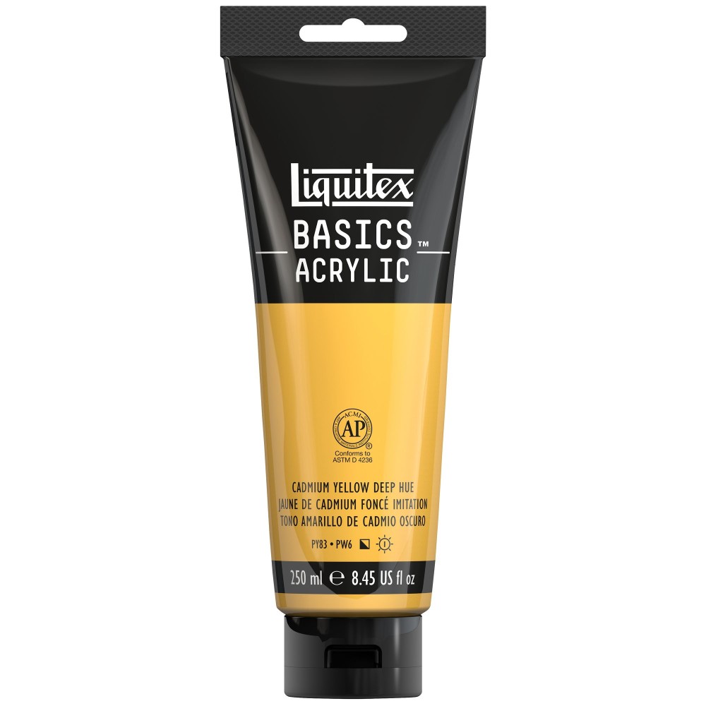 Farba akrylowa Basics Acrylic - Liquitex - Cadmium Yellow Deep Hue, 250 ml