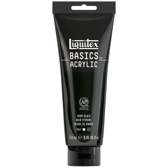 Farba akrylowa Basics Acrylic - Liquitex - Ivory Black, 250 ml