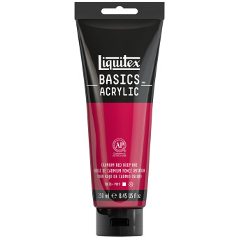 Farba akrylowa Basics Acrylic - Liquitex - Cadmium Red Deep, 250 ml