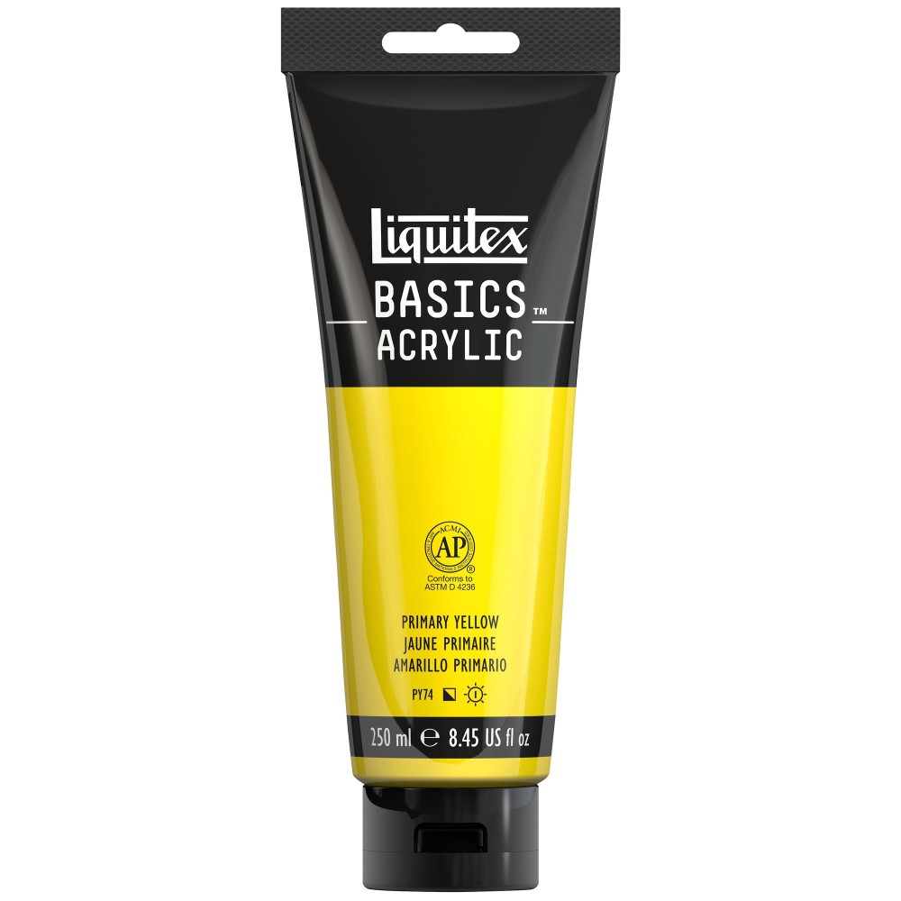 Farba akrylowa Basics Acrylic - Liquitex - Primary Yellow, 250 ml