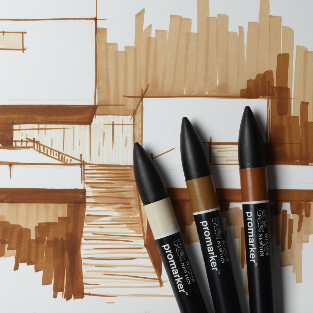 Promarker Set - Winsor & Newton - Brown Tones, 3 pcs.
