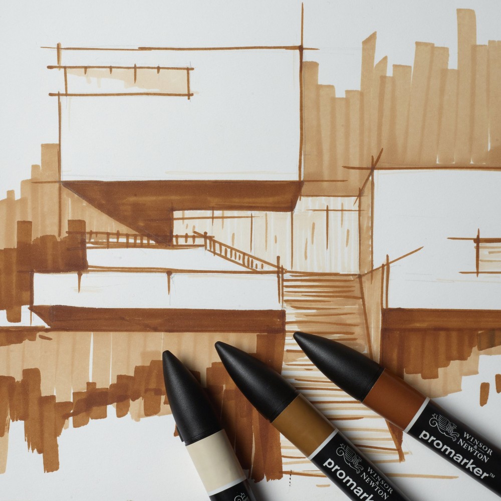 Promarker Set - Winsor & Newton - Brown Tones, 3 pcs.
