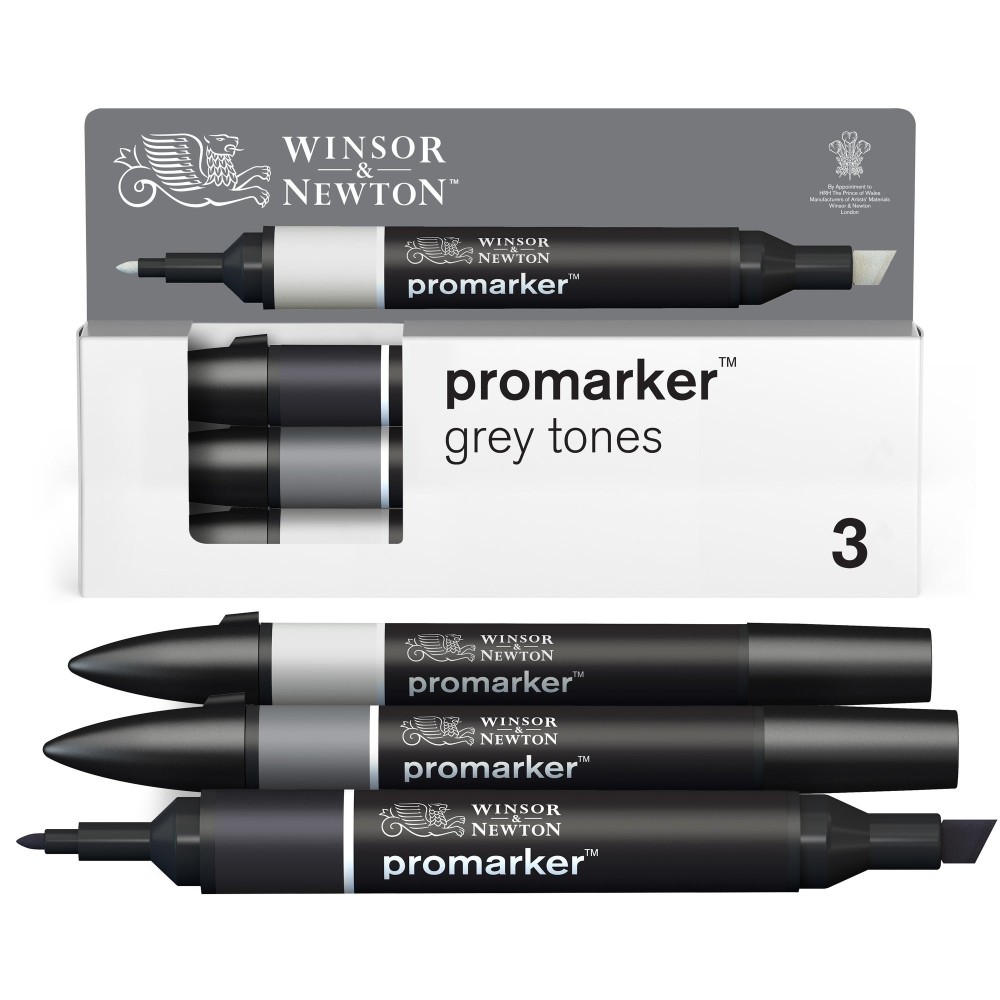 Promarker Set - Winsor & Newton - Grey Tones, 3 pcs.