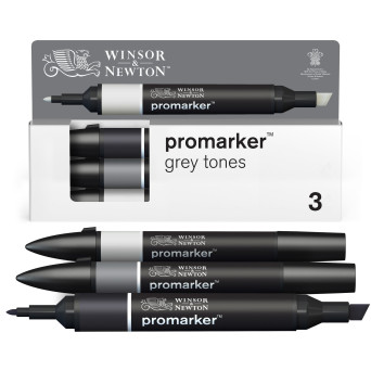Promarker Set - Winsor & Newton - Grey Tones, 3 pcs.