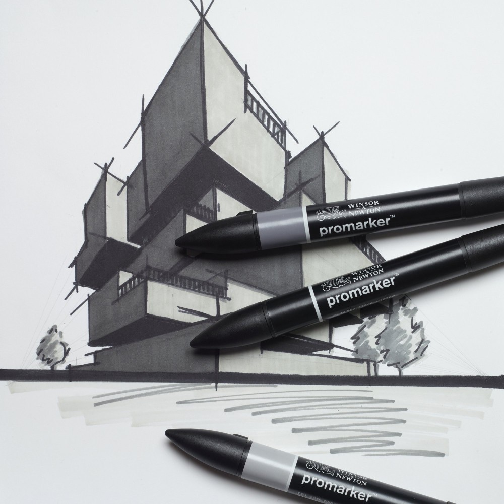 Zestaw Promarker - Winsor & Newton - Grey Tones, 3 szt.