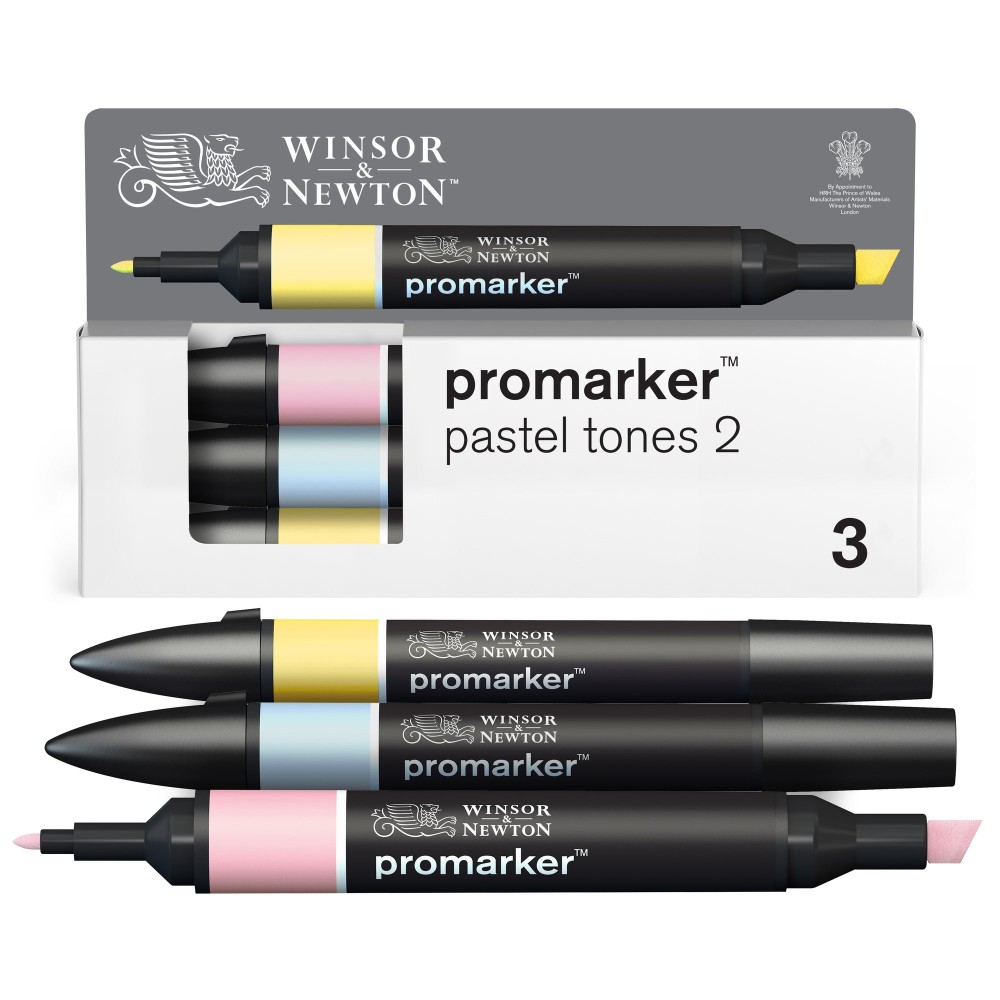 Zestaw Promarker - Winsor & Newton - Pastel Tones 2, 3 szt.