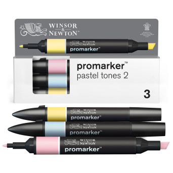 Promarker Set - Winsor & Newton - Pastel Tones 2, 3 pcs.