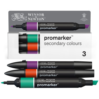 Promarker Set - Winsor & Newton - Secondary Colours, 3 pcs.
