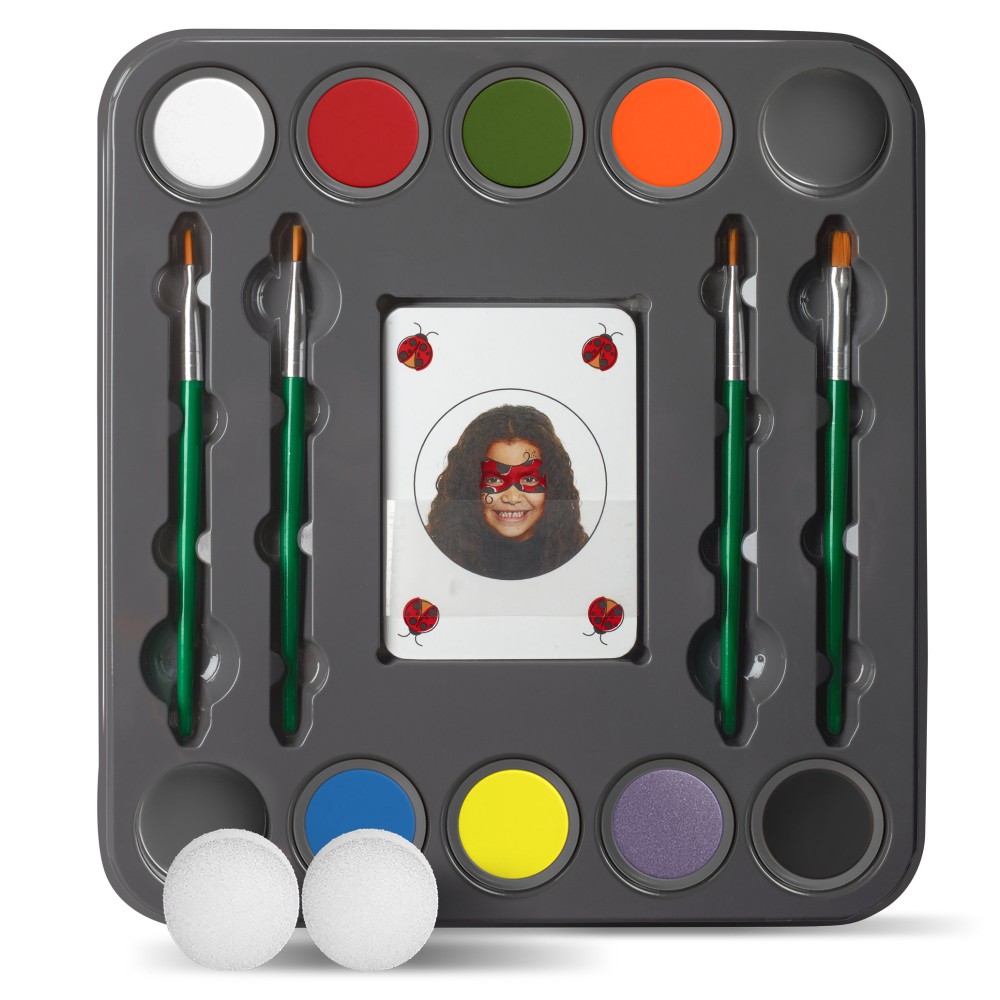 Gra karciana z farbami do twarzy Family Face Paint - Snazaroo - 16 szt.