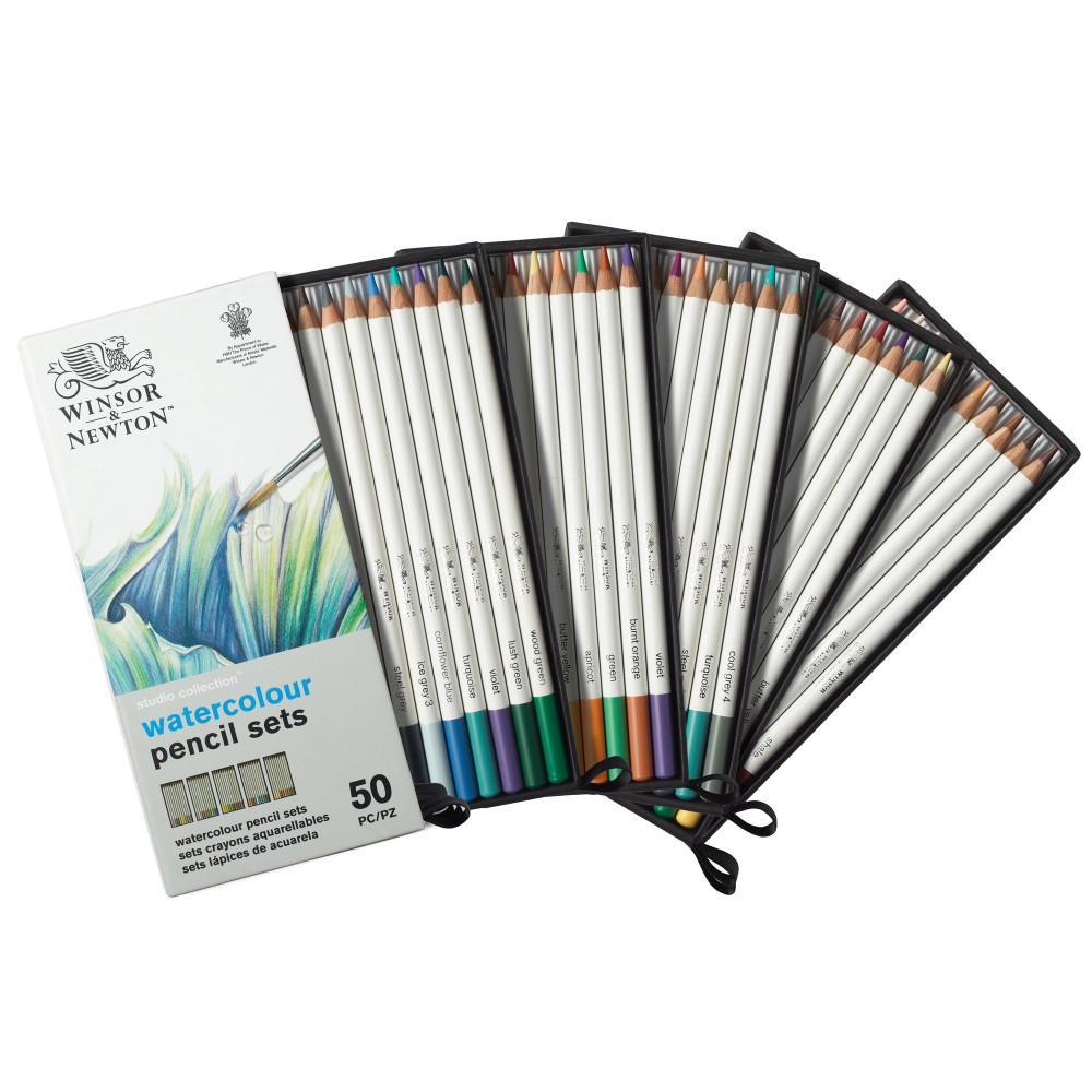 Zestaw kredek akwarelowych Watercolour Pencils - Winsor & Newton - 50 szt.