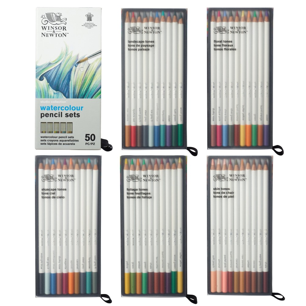 Zestaw kredek akwarelowych Watercolour Pencils - Winsor & Newton - 50 szt.