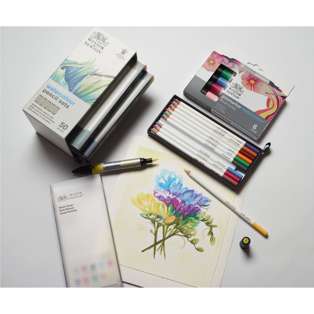 Zestaw kredek akwarelowych Watercolour Pencils - Winsor & Newton - 50 szt.