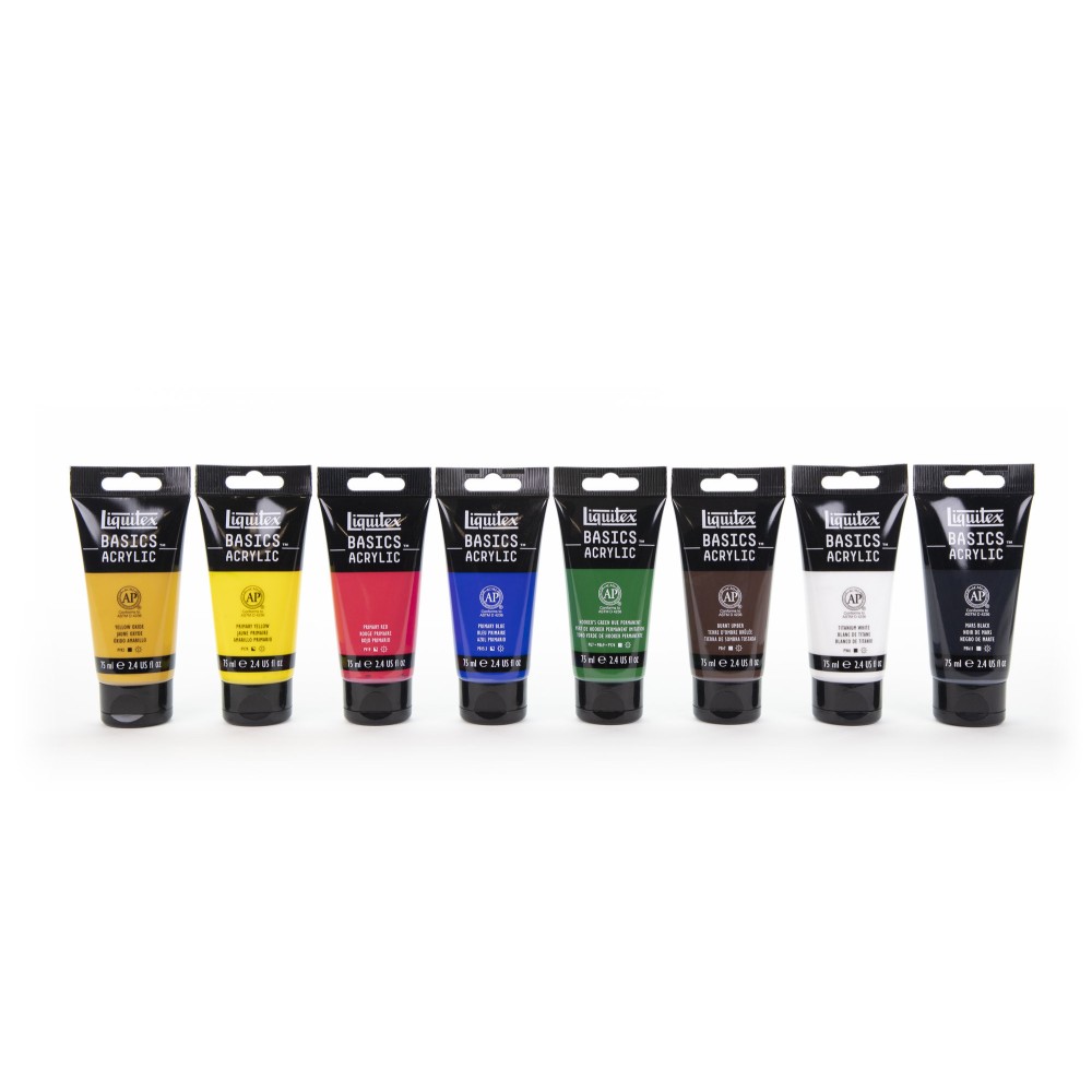 Set of Basics Acrylic paints - Liquitex - 8 x 75 ml
