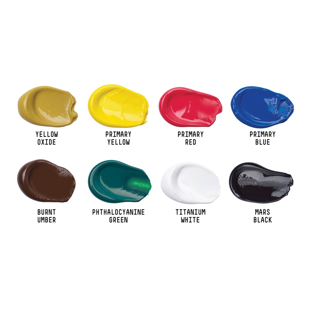 Set of Basics Acrylic paints - Liquitex - 8 x 75 ml