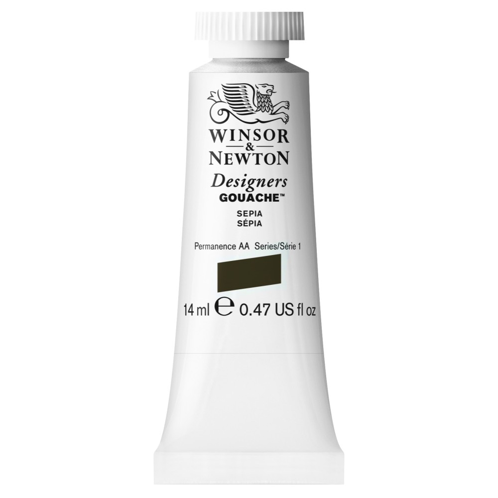 Farba gwasz Designers Gouache - Winsor & Newton - Sepia, 14 ml