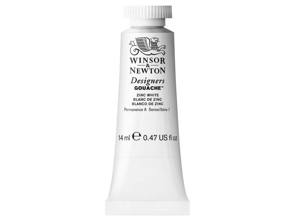 Farba gwasz Designers Gouache - Winsor & Newton - Zinc White, 14 ml