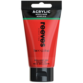 Acrylic paint - Reeves - Brilliant Red, 75 ml