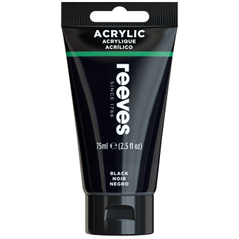 Acrylic paint - Reeves - Black, 75 ml