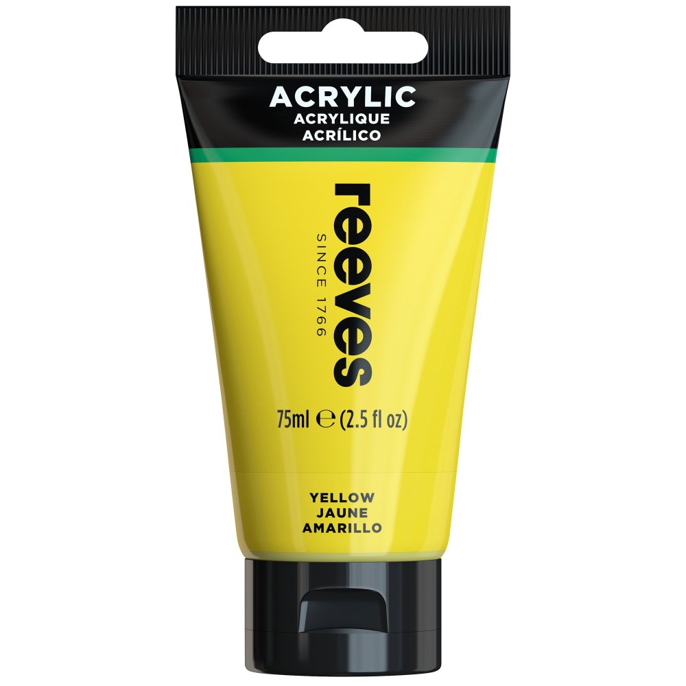 Farba akrylowa - Reeves - Medium Yellow, 75 ml