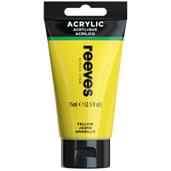 Farba akrylowa - Reeves - Medium Yellow, 75 ml