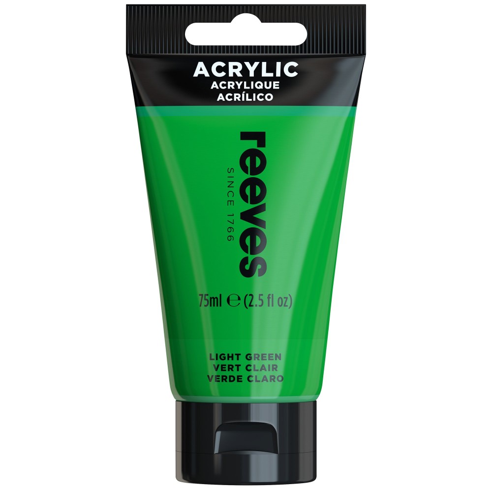 Farba akrylowa - Reeves - Light Green, 75 ml