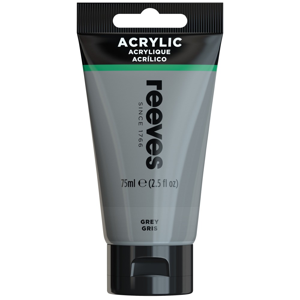 Farba akrylowa - Reeves - Medium Grey, 75 ml