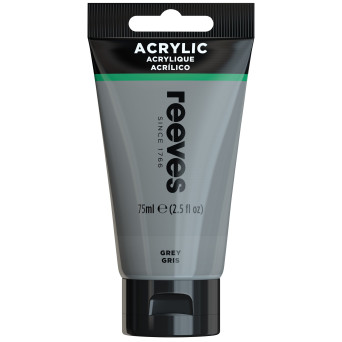 Farba akrylowa - Reeves - Medium Grey, 75 ml