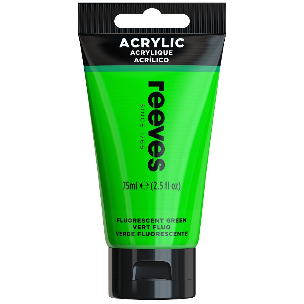 Acrylic paint - Reeves - Fluorescent Green, 75 ml