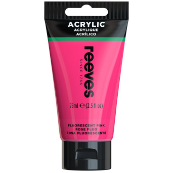 Farba akrylowa - Reeves - Fluorescent Pink, 75 ml