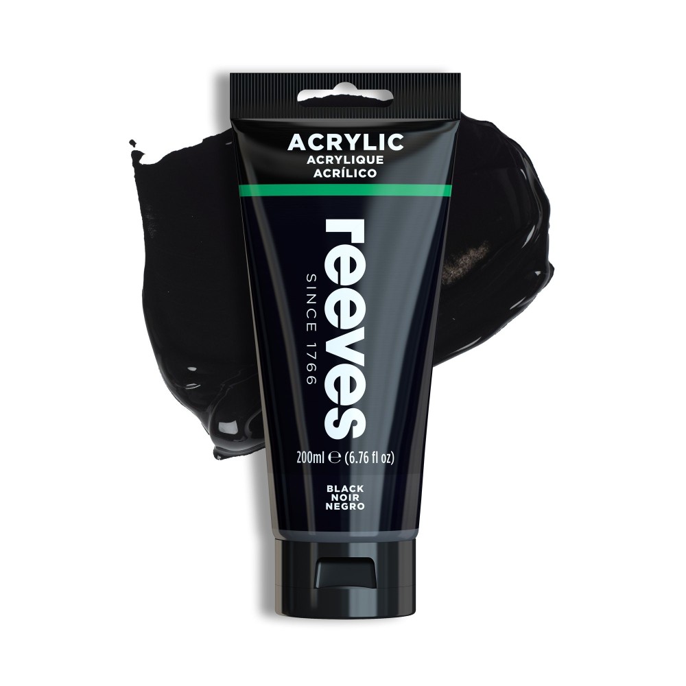 Acrylic paint - Reeves - Black, 200 ml