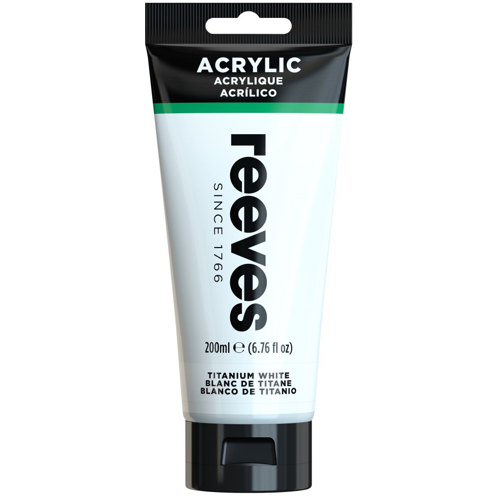 Farba akrylowa - Reeves - Titanium White, 200 ml