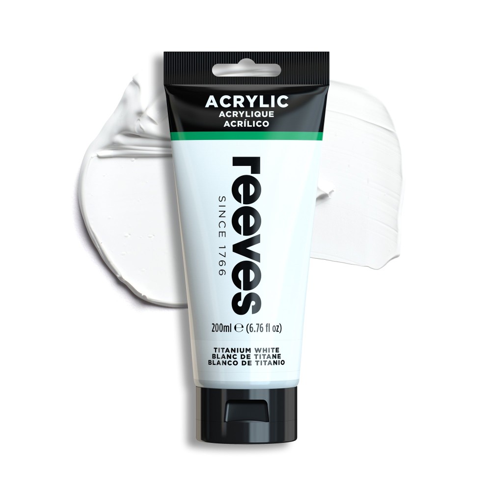 Acrylic paint - Reeves - Titanium White, 200 ml