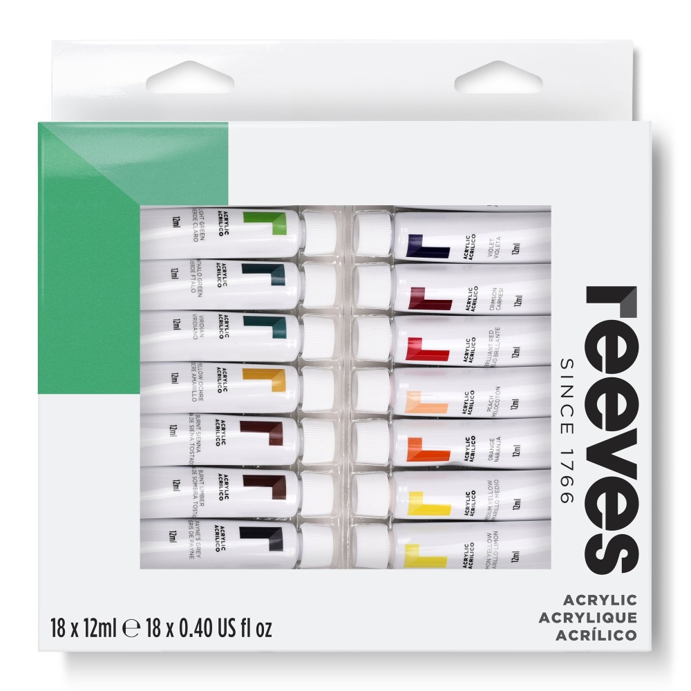 Set of acrylic paints - Reeves - 18 x 12 ml