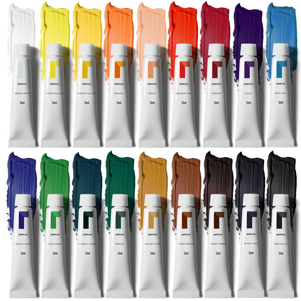 Set of acrylic paints - Reeves - 18 x 12 ml