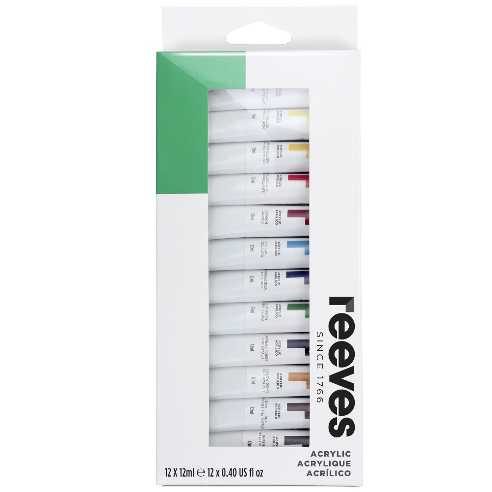 Set of acrylic paints - Reeves - 12 x 12 ml