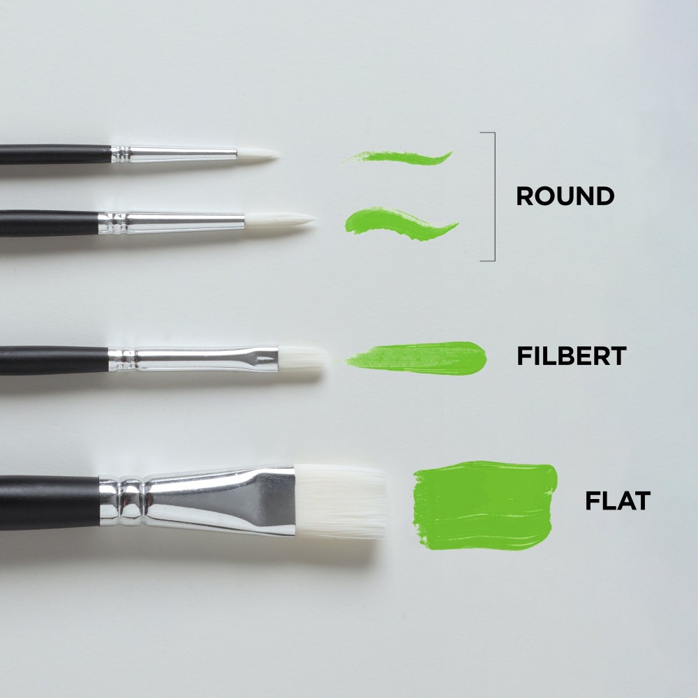 Set of synthetic brushes - Reeves - 4 pcs.
