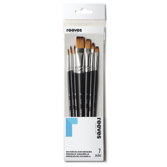 Set of synthetic watercolor brushes - Reeves - 7 pcs.