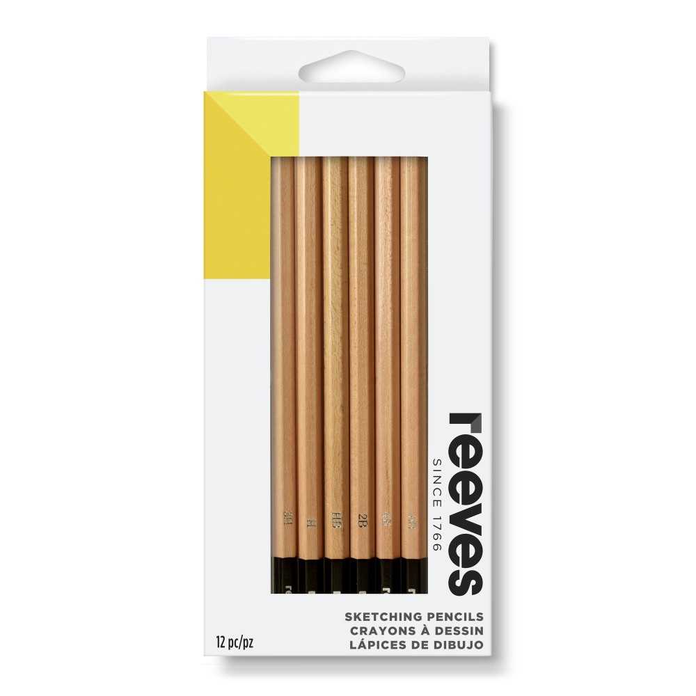 Sketching pencils set - Reeves - 4H-6B, 12 pcs.