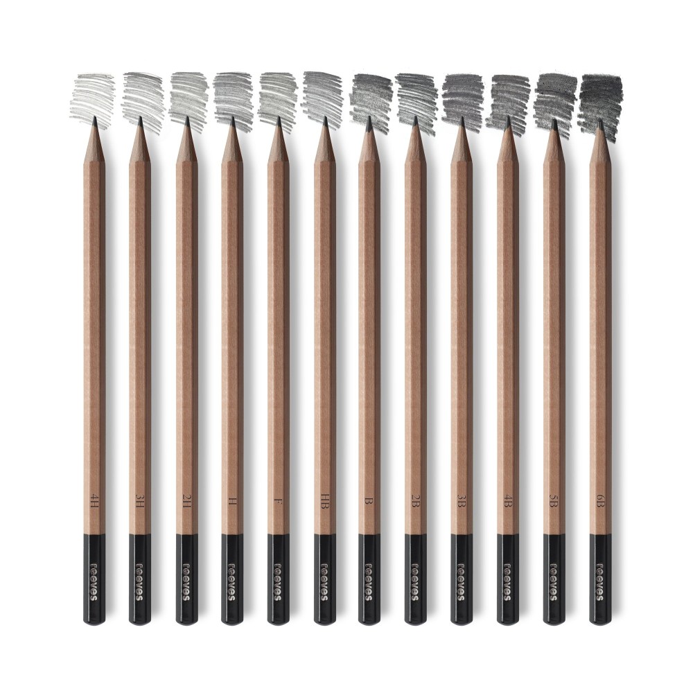 Sketching pencils set - Reeves - 4H-6B, 12 pcs.