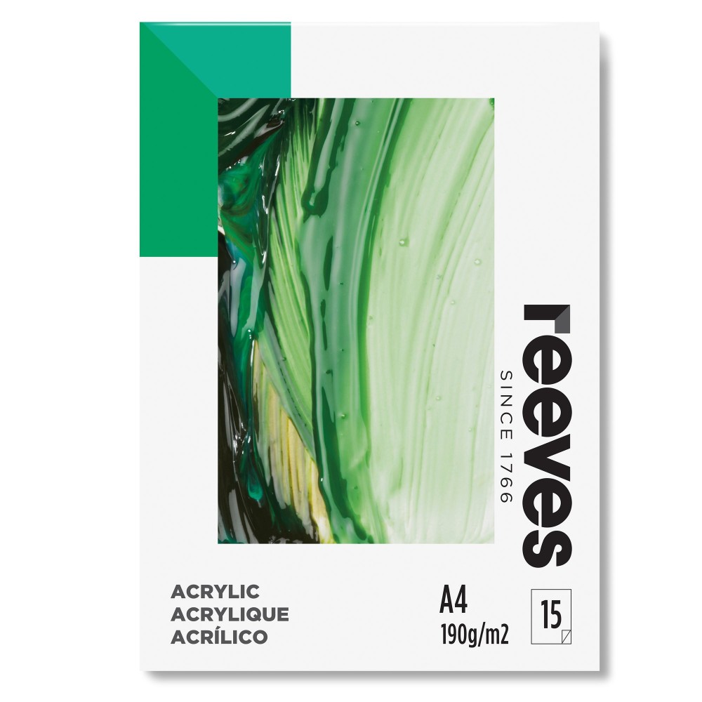 Blok do akryli Acrylic A4 - Reeves - 190 g/m2, 15 ark.