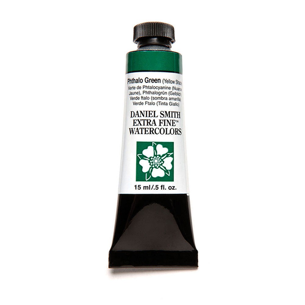 Extra Fine Watercolor paint - Daniel Smith - Phthalo Green (Yellow Shade), 15 ml