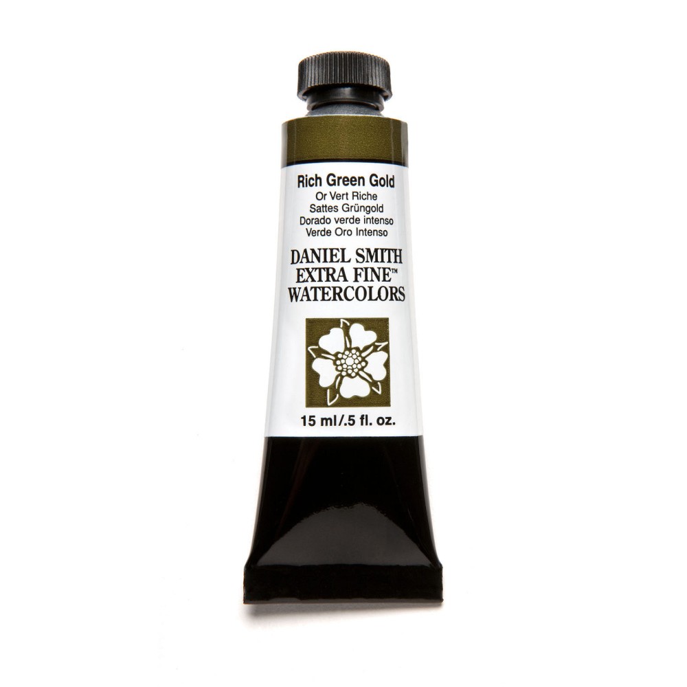 Extra Fine Watercolor paint - Daniel Smith - Rich Green Gold, 15 ml