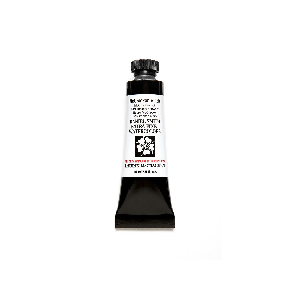 Extra Fine Watercolor paint - Daniel Smith - McCracken Black, 15 ml