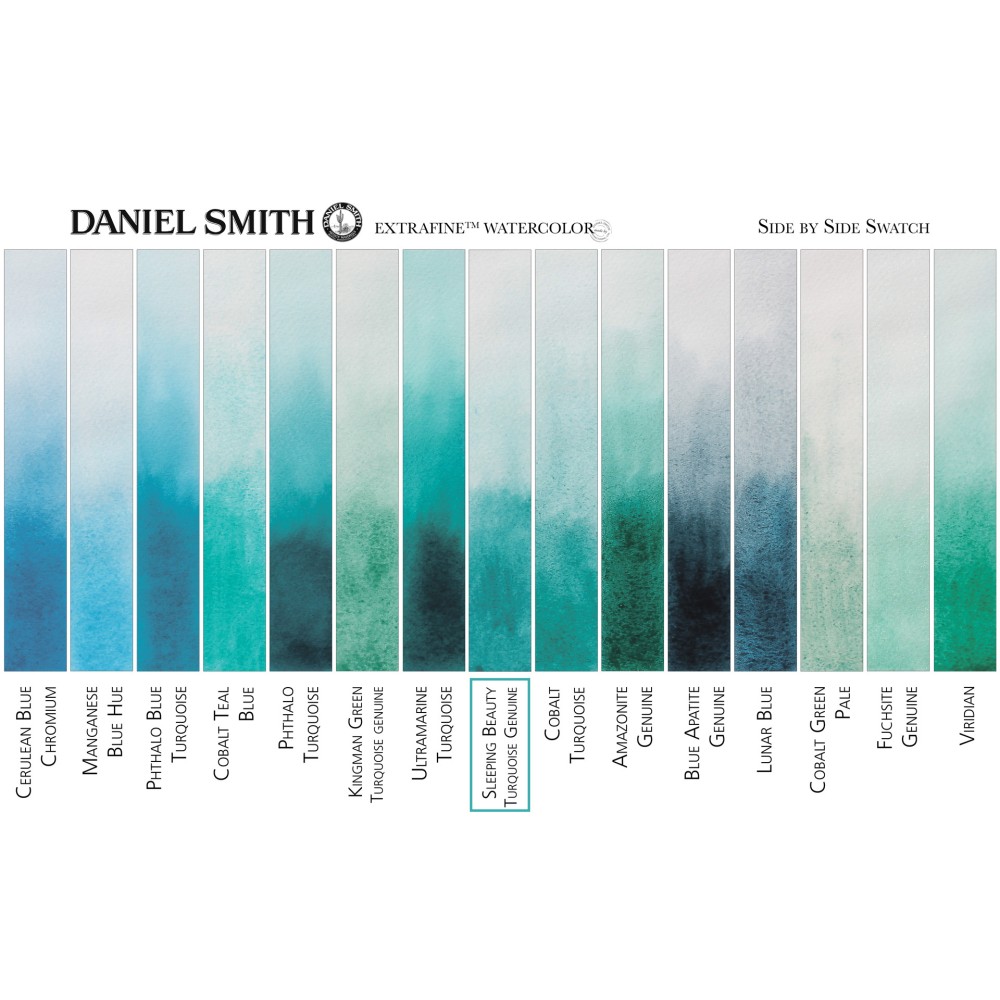 Extra Fine PrimaTek Watercolor paint - Daniel Smith - Sleeping Beauty Turquoise Genuine, 15 ml